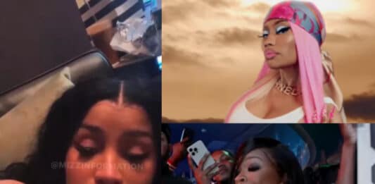“This content uses images from Cardi B’s Instagram along with two screenshots, one featuring Nicki Minaj & Ice Spice from the ‘Barbie World’ music video and the other featuring JT from ‘The Making Of City Cinderella.’”