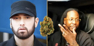 2チェインズ、エミネムの周囲でマリファナ使用を制限されそうになる