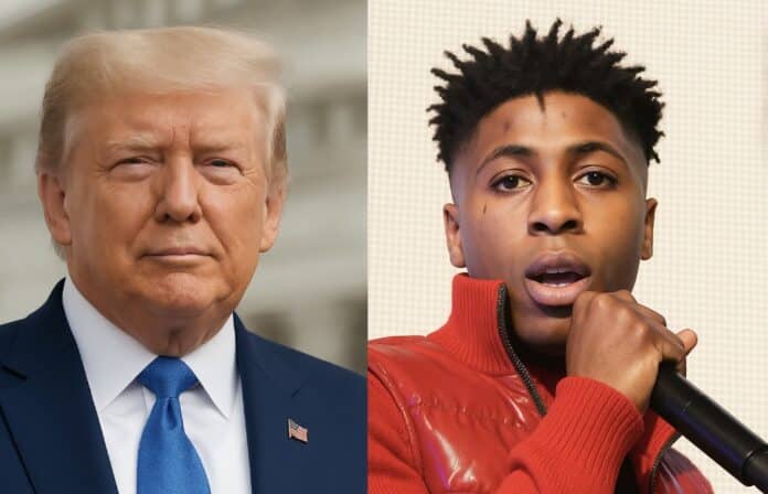NBAヤングボーイがトランプから恩赦を受けて自由の身になったことを報じるヒップホップニュース画像