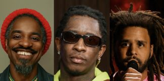 【速報】ヤングサグ、J.Coleに加えレジェンドAndré 3000をディスか、流出音声とスニッチ Young Thugの画像 Young Thug(ヤングサグ)のポートレート、ヒップホップアーティスト、ラッパー` André 3000の画像: `André 3000(アンドレ3000)のポートレート、伝説的ヒップホップアーティスト` J. Coleの画像: `J. Cole(Jコール)のライブパフォーマンス、人気ラッパー