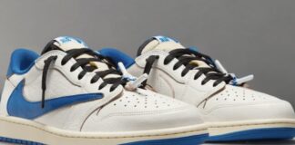 【速報】Travis Scott × Fragment × Air Jordan 1 Low OG:再燃する市場、これはスニーカーか、それとも「資産」 Travis Scott × Fragment × Air Jordan 1 Low OG、反転スウッシュとFragmentブルーを備えた最新コラボモデル(2025年11月発売予定)