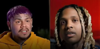 6ix9ine、Lil DurkとのDMを公開して再び挑発「フェイクムスリム」発言とDThangへの言及も Trap Lore Rossの配信で6ix9ineがスマートフォンを掲げ、Lil DurkとのDM画面を見せながら語っている様子。オンライン上のビーフが可視化された瞬間を切り取ったイメージ。