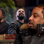 21 SavageがDrakeとKendrick Lamarのビーフについて語る構図を象徴したビジュアル