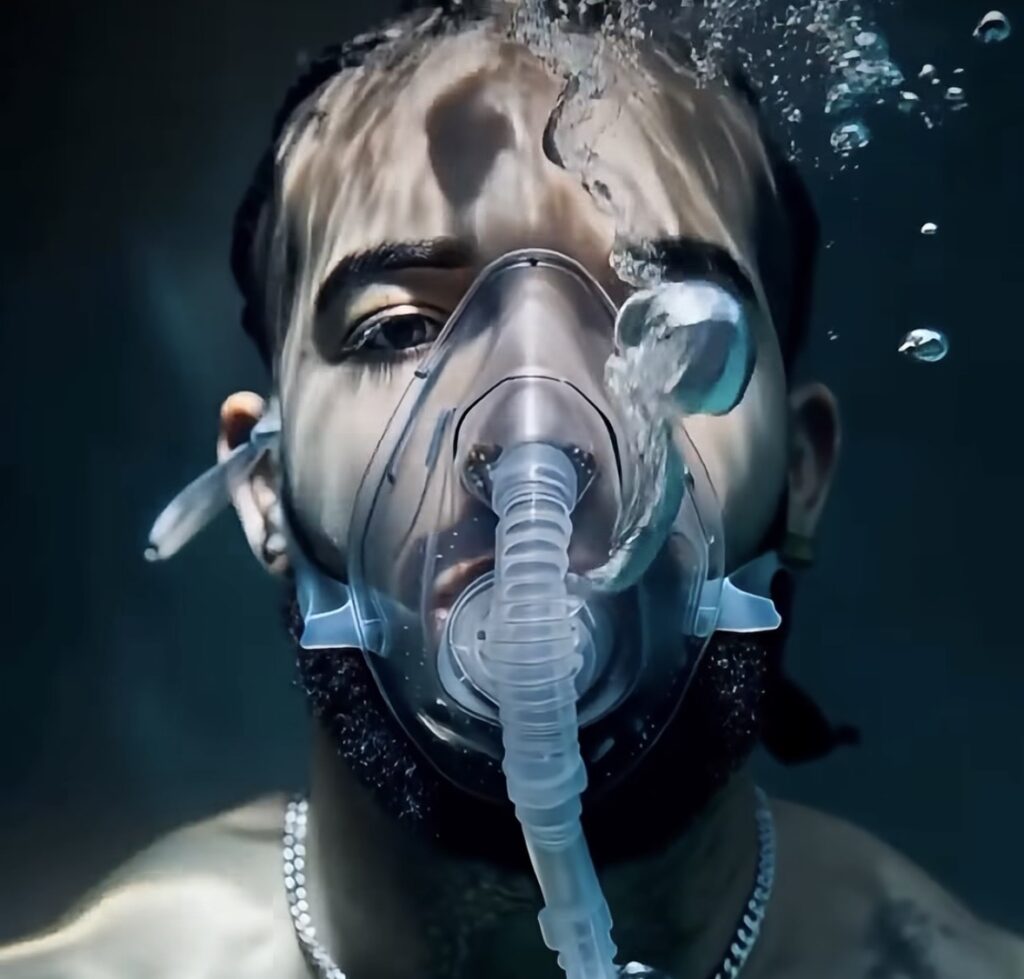 Drake新作アルバム「ICEMAN」Instagramの画像をダイヤモンドに変更した場面を示すイメージ。