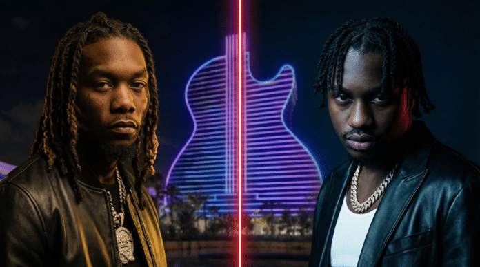 Offset銃撃とLil Tjay逮捕を伝えるカジノ乱闘アイキャッチ