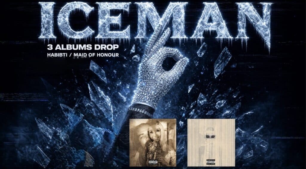 Drake公式Instagramに投稿された『ICEMAN』関連ビジュアル。『HABIBTI』と『MAID OF HONOUR』が担う“夜”と“関係”の世界観、女性性、名声、親密さを象徴する画像。
