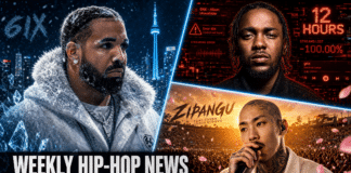 今週のヒップホップニュースまとめ:2026年5月第2週|Drake『ICEMAN』3作品同時降臨、ZIPANGUで千葉雄喜がAdoの直前を制圧、Kendrick『GNX』12時間消失 Drake『ICEMAN』『HABIBTI』『MAID OF HONOUR』3作品同時降臨、Kendrick『GNX』12時間消失、Zipangu at Rose Bowlで千葉雄喜がAdoの直前に出演した2026年5月第2週の週刊ヒップホップニュース記事イメージ