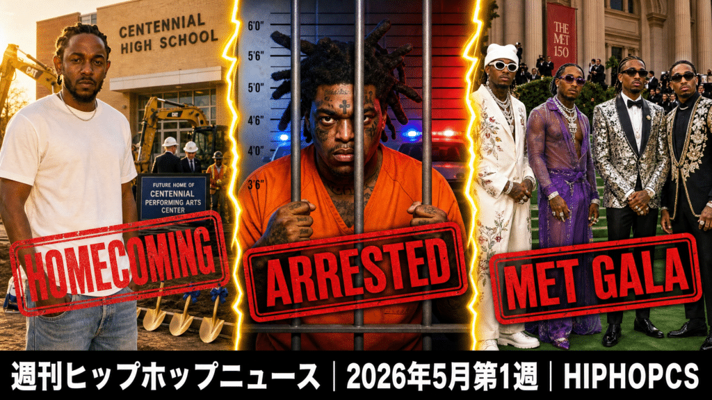 Kendrick LamarとDr. Dreの母校再生、Kodak Black再逮捕、Diddy出所日更新、Met Gala 2026のラッパー登場、Drake『ICEMAN』前夜を象徴するHIPHOPCsの週刊ヒップホップニュース
