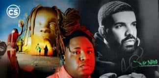 2026年6月第3週:今週のヒップホップニュースまとめ|Tay Keithは29歳で去り、Drakeは1億人に届いた 中央に29歳で急逝したプロデューサーTay Keith、左に彼が手がけたTravis Scott『ASTROWORLD』、右にDrakeを配した、2026年6月第3週・週刊ヒップホップニュースのアイキャッチ画像