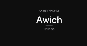 Black HIPHOPCs artist profile card reading Awich