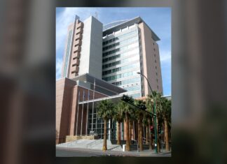 ラスベガスのRegional Justice Center（2Pac殺害裁判の審理会場）