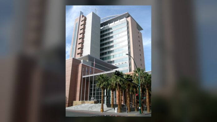 ラスベガスのRegional Justice Center（2Pac殺害裁判の審理会場）