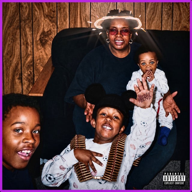 年配の女性と3人の子どもが写るLil Uzi Vert『Maverick “Almost Forever” EP』の公式カバーアート