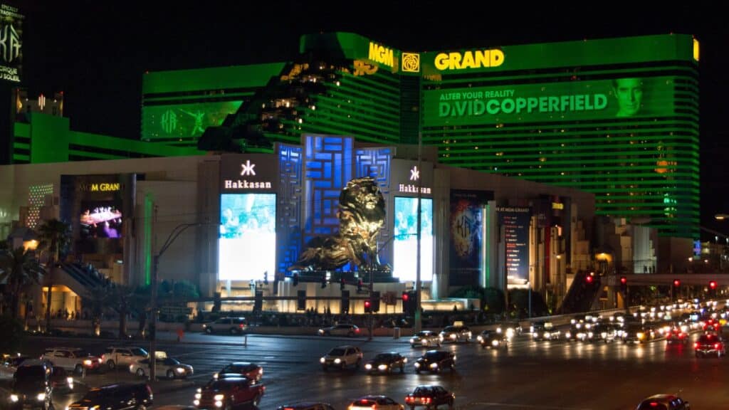MGMグランド・ラスベガスの夜景