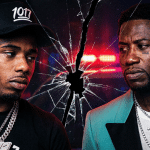 Editorial illustration for the federal case involving Pooh Shiesty and Gucci Mane