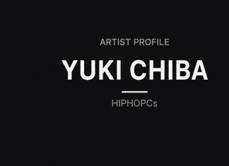 Black HIPHOPCs artist profile card reading Yuki Chiba