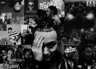 Monochrome collage looking back on Young zetton’s career