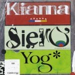 赤、淡い黄緑、鮮やかな緑の三段にKianna、Siero、Yog*の名前を配した『goldenblue』のカバーアート。画像出典：Spotify