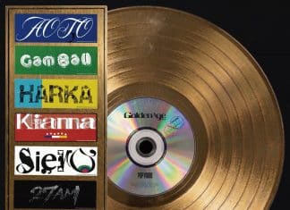 EP『POP YOURS presents Golden Age』公式ジャケット。金色のディスクと参加アーティストのロゴ。
